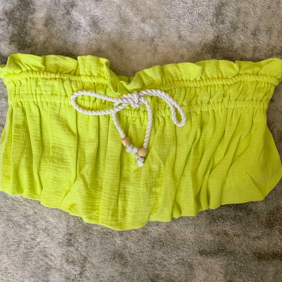 Free People yellow/green tube top - Picture 1 of 3